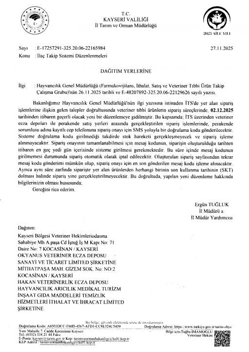 İlaç Takip Sistemi düzenlemeleri 2